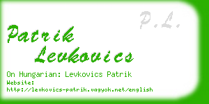 patrik levkovics business card